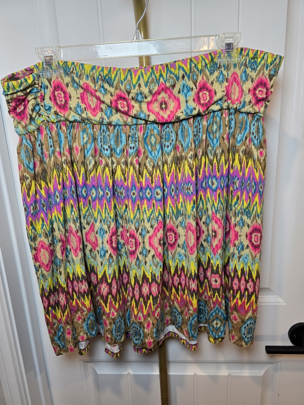 Lane Bryant Ikat Boho Elastic Waist Stretch Skirt 18 20 18/20